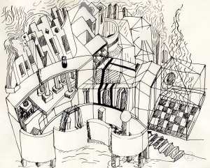 Das Kurhaus, auf Stelzen über das Meer gebaut