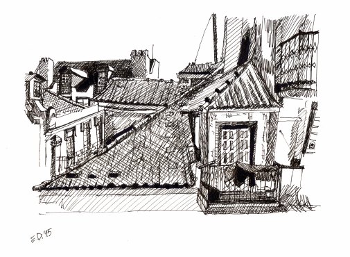 Decorative tile-covered residences