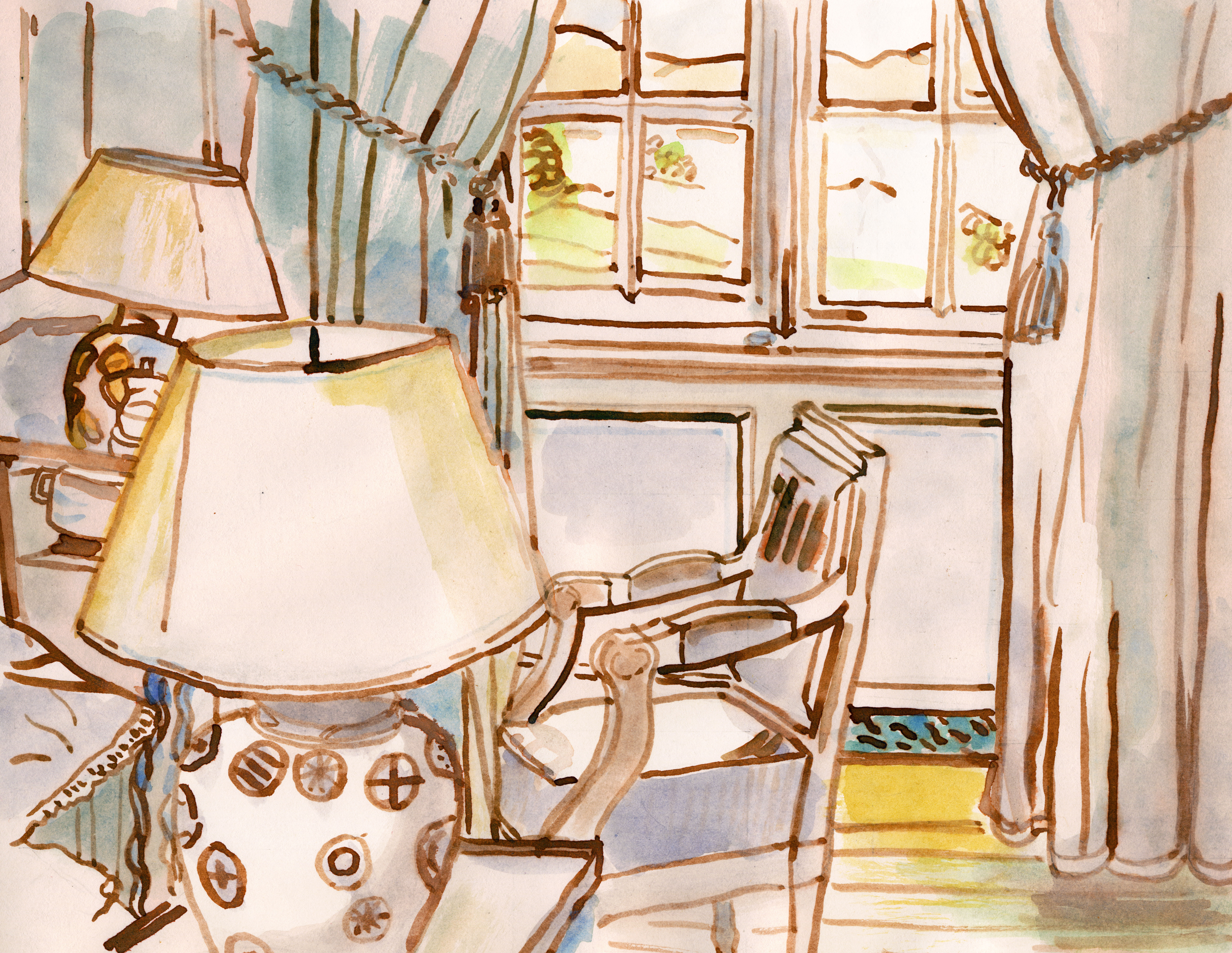 250 Interno con lampade 2017