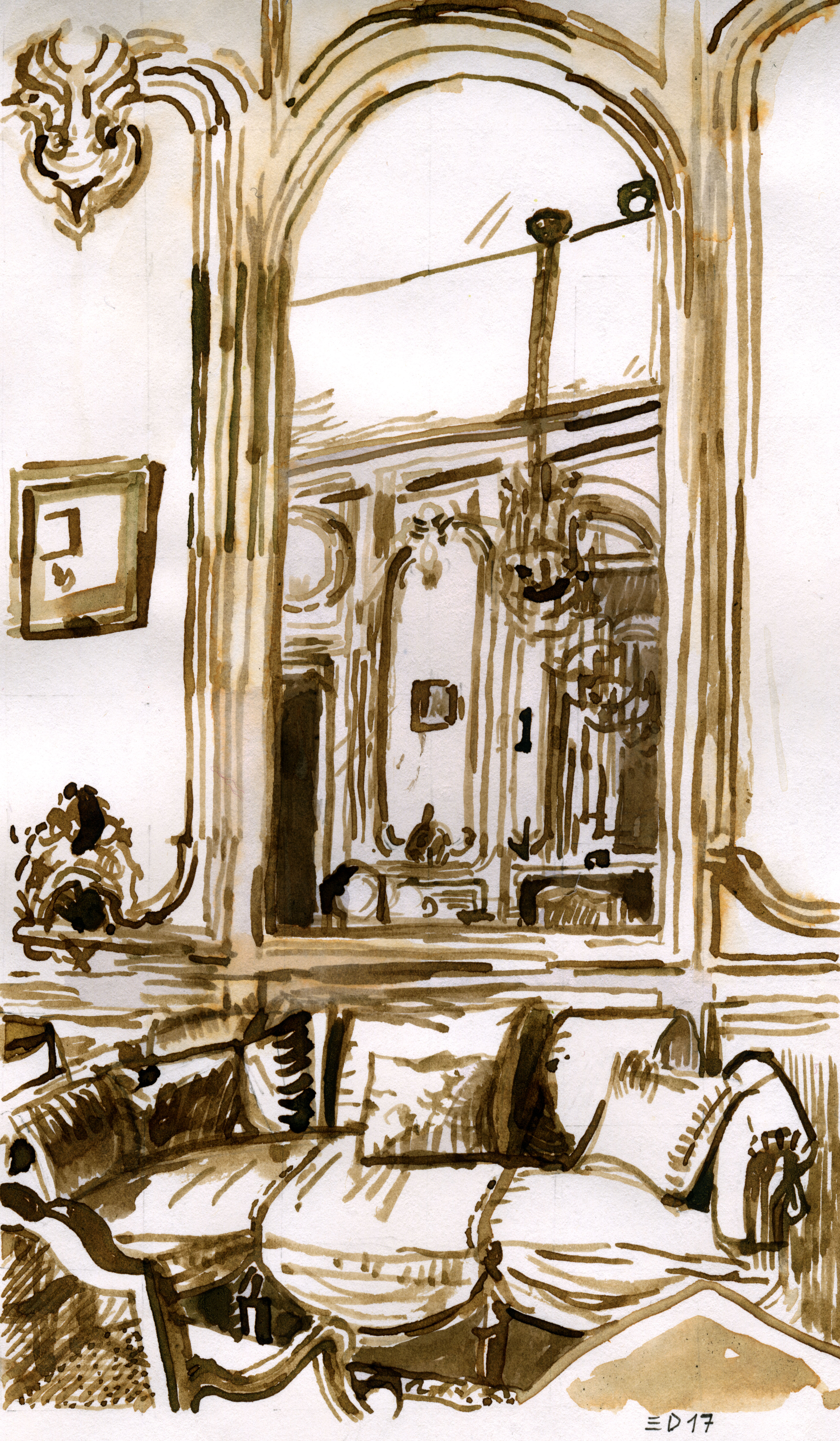 256 Interno con specchiera 2017